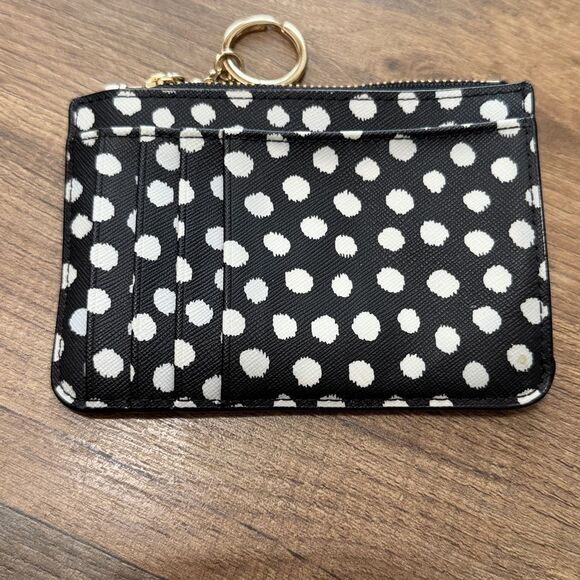 KATE SPADE Black and White Cardholder Keychain Wallet - Picture 4 of 5